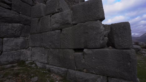 stonework in the foundations of lezha castle, holding the secrets of battles from distant times, silent guardians of history