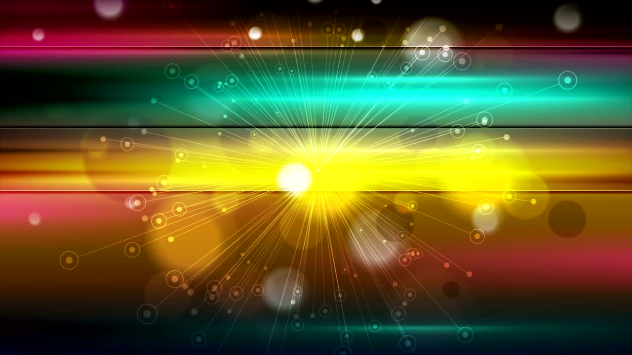 다채로운 반이는 줄무와 기술 라인 비디오 애니메이션