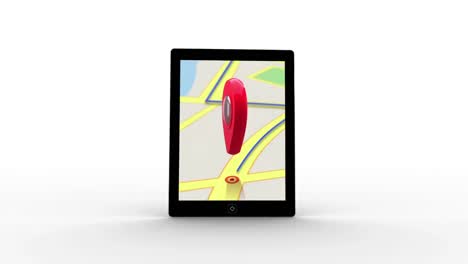 Tablet-with-map-application