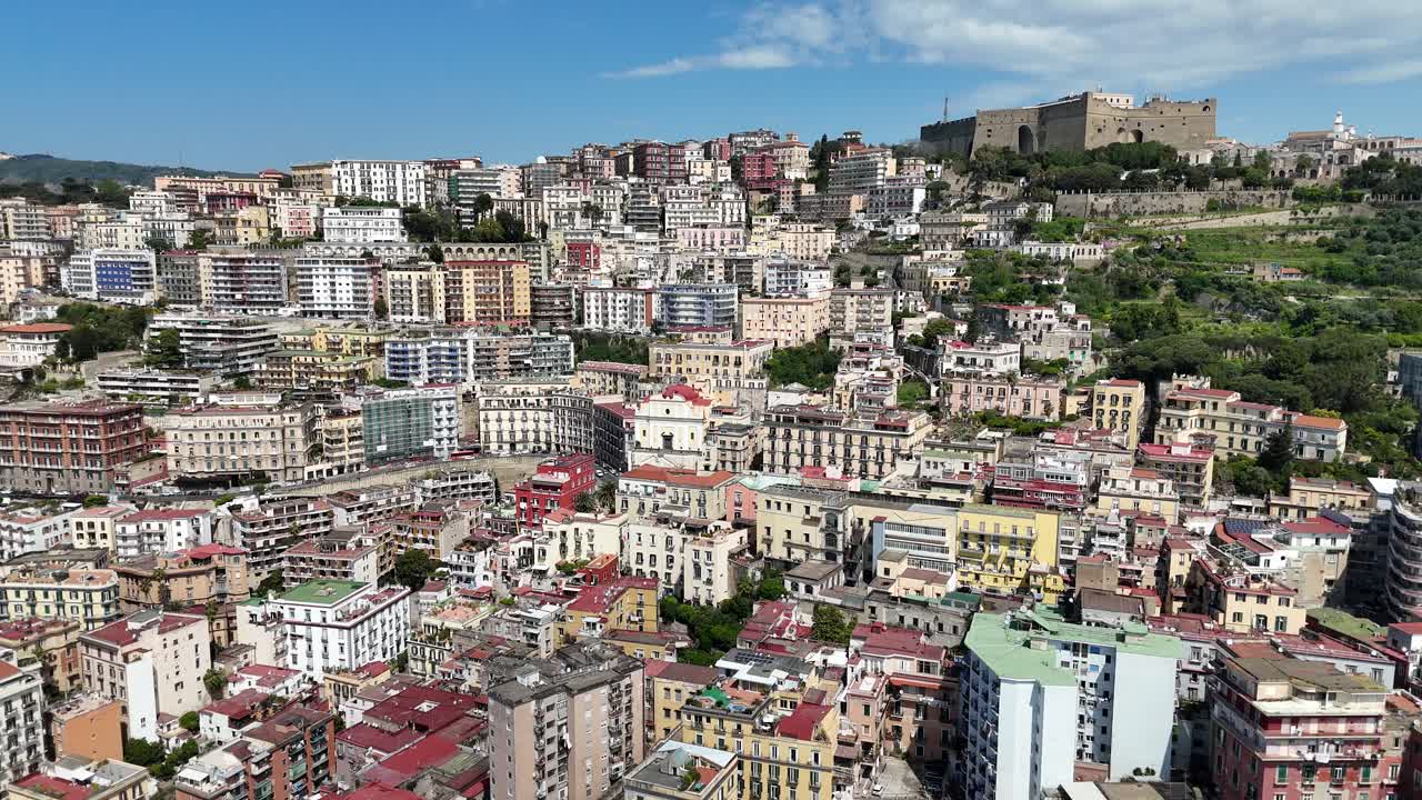Naples Skyline At Naples In Campania Italy. Highrise Buildings Scenery. Downtown Cityscape. Naples Skyline At Naples In Campania Italy. Napoli Skyline. District Aerial View. Italy Skyline.