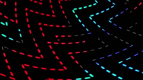 wavy colorful dash line motion background. abstract colorful neon glowing geometric dash line.