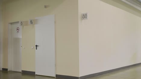 public restroom interior with accessible facilities