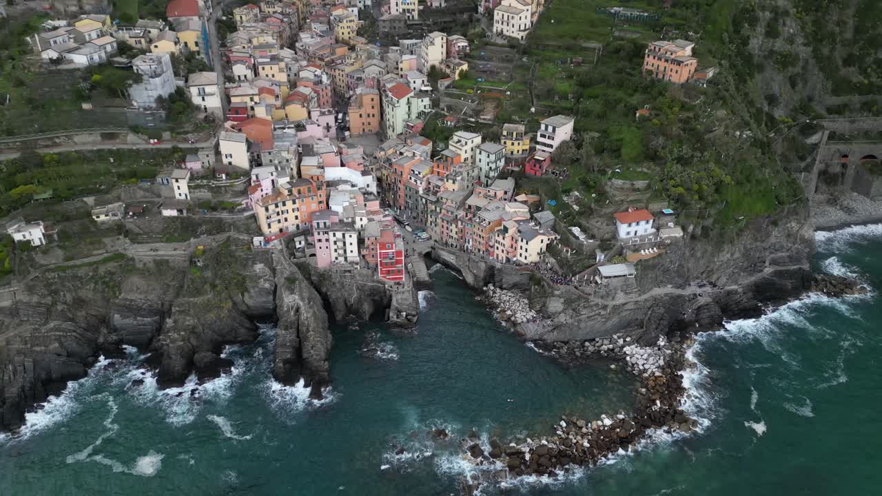 Aerial View of Manarola, Cinque Terre, Italy