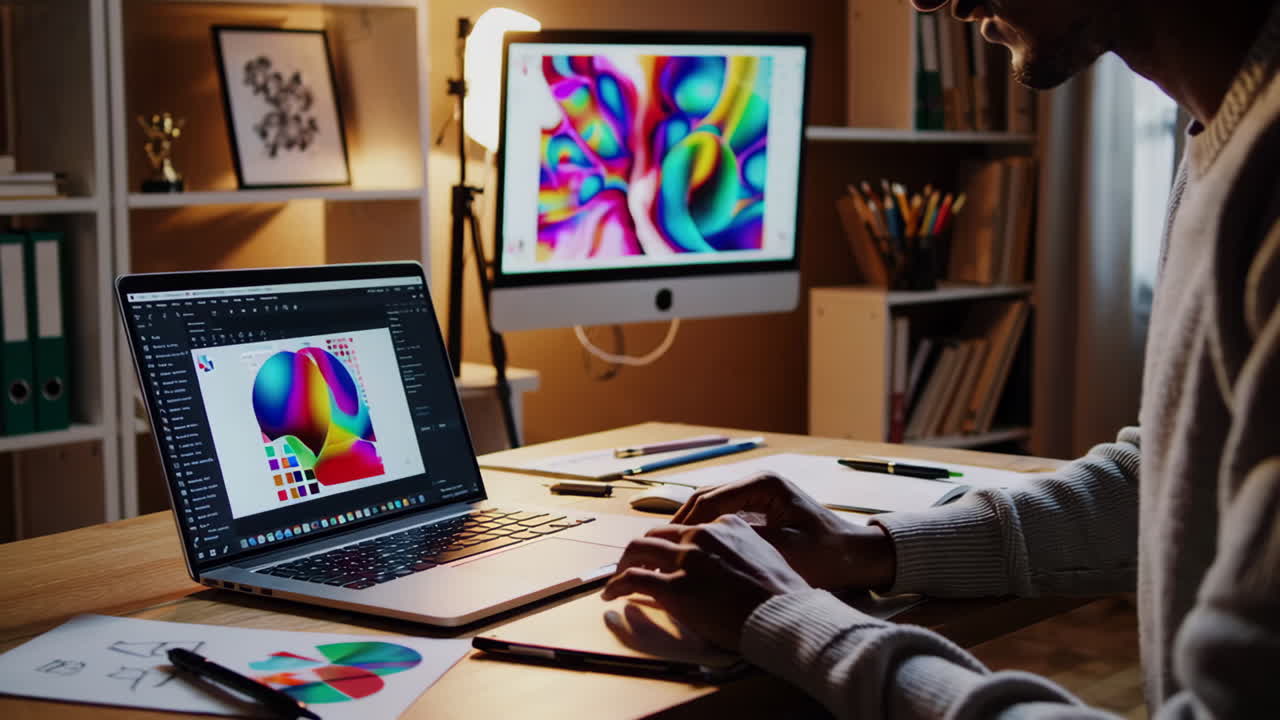 Graphic Designer at Work