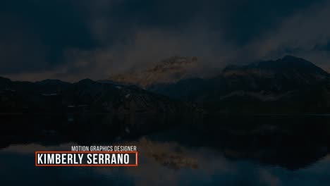 mountain lake sunset