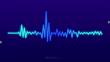 animation of sound line moving over shapes and icons moving