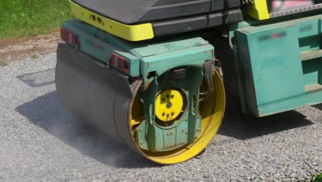 road roller on repairing of the road