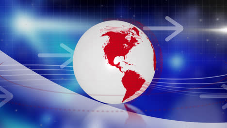 animation of globe over dark background