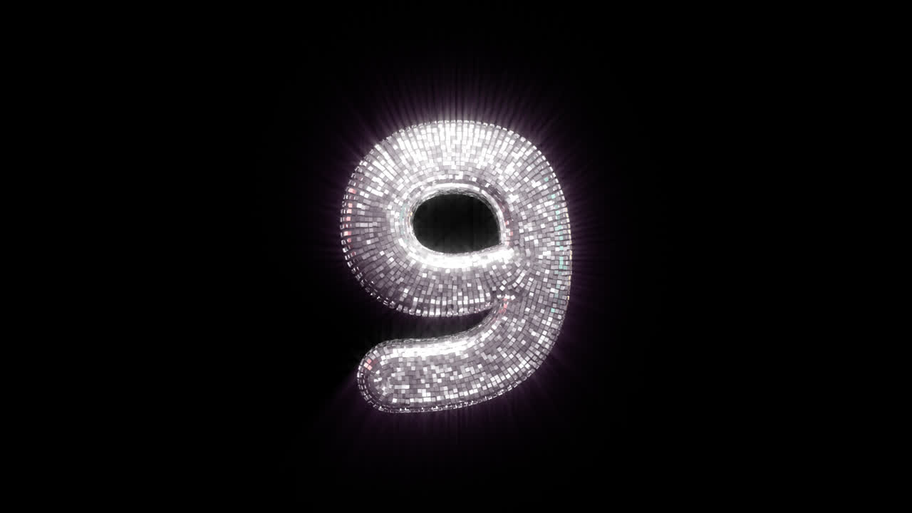 Disco ball numero nove scintillante animata