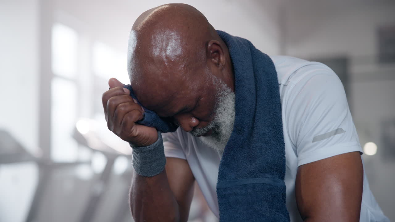 Man Resting After Workout
