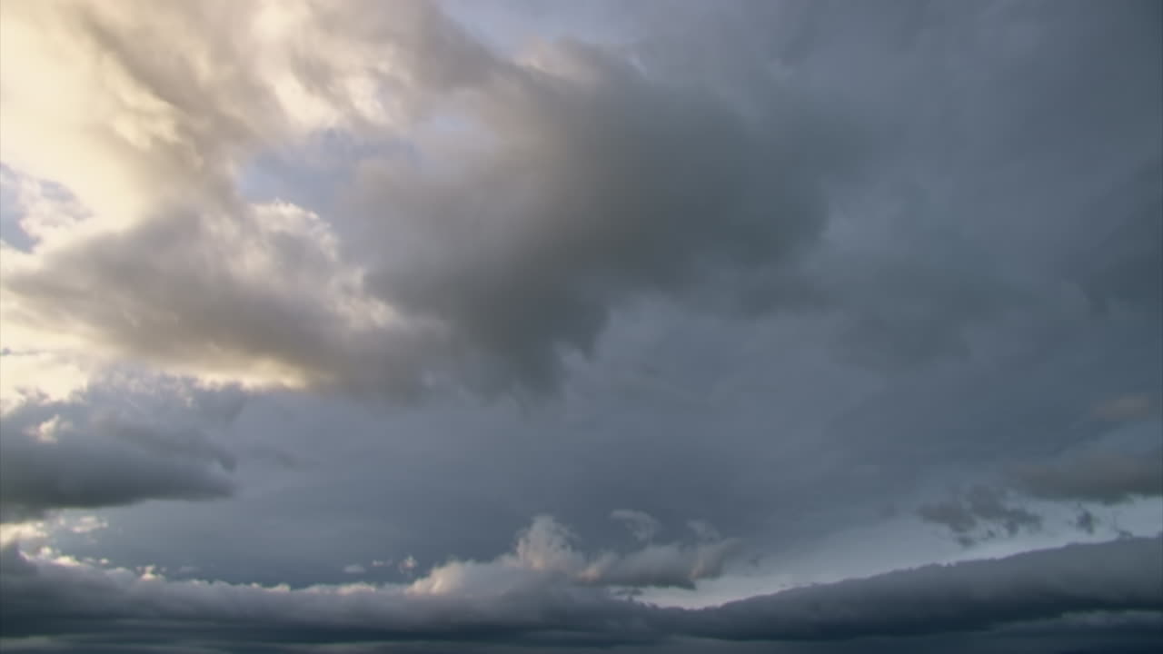 Dramatic Sky with Grey and White Clouds