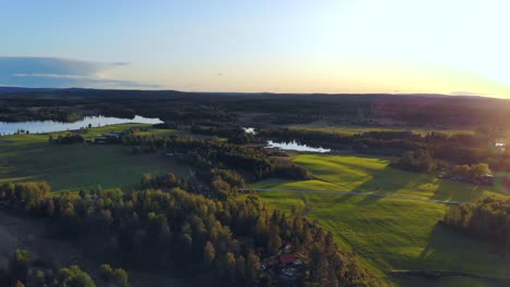 imágenes de drones de la naturaleza en suecia, escandinavia en verano