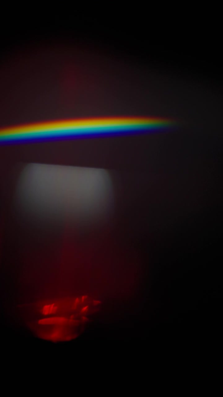 Light leaks and gradient rainbow prism refractions overlays