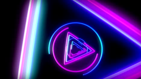 neon background 3d fly animation