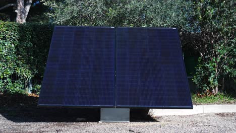 solar panel standing outside in the sun