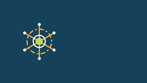 un video en 4k de un objetivo amarillo de dibujos animados sobre un fondo azul.