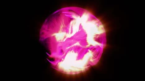 pink abstract sphere on black