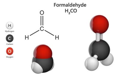 formaldehyde. formula h2co. seamless loop.