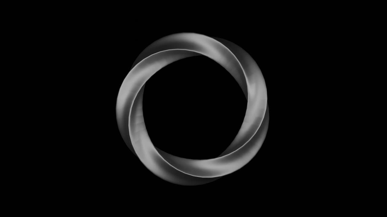 animación de bucle abstracto en 3d de una espiral retorcida