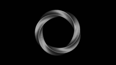 animación de bucle abstracto en 3d de una espiral retorcida