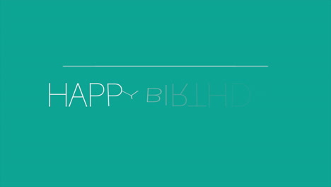 Animation-intro-text-Happy-Birthday-on-green-fashion-and-minimalism-background