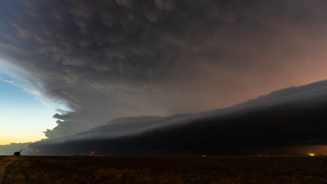 Flashes of lightning in a powerful storm cloud overhead time lapse