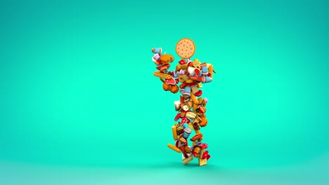 dancing fast food dishes.