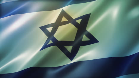 israeli cg flag, perspective view, realistic with a cinematic look and feel, with a silky texture, elegant, seamless loop-able flapping in the wind