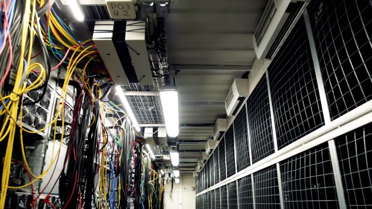 dentro de una sala de servidores