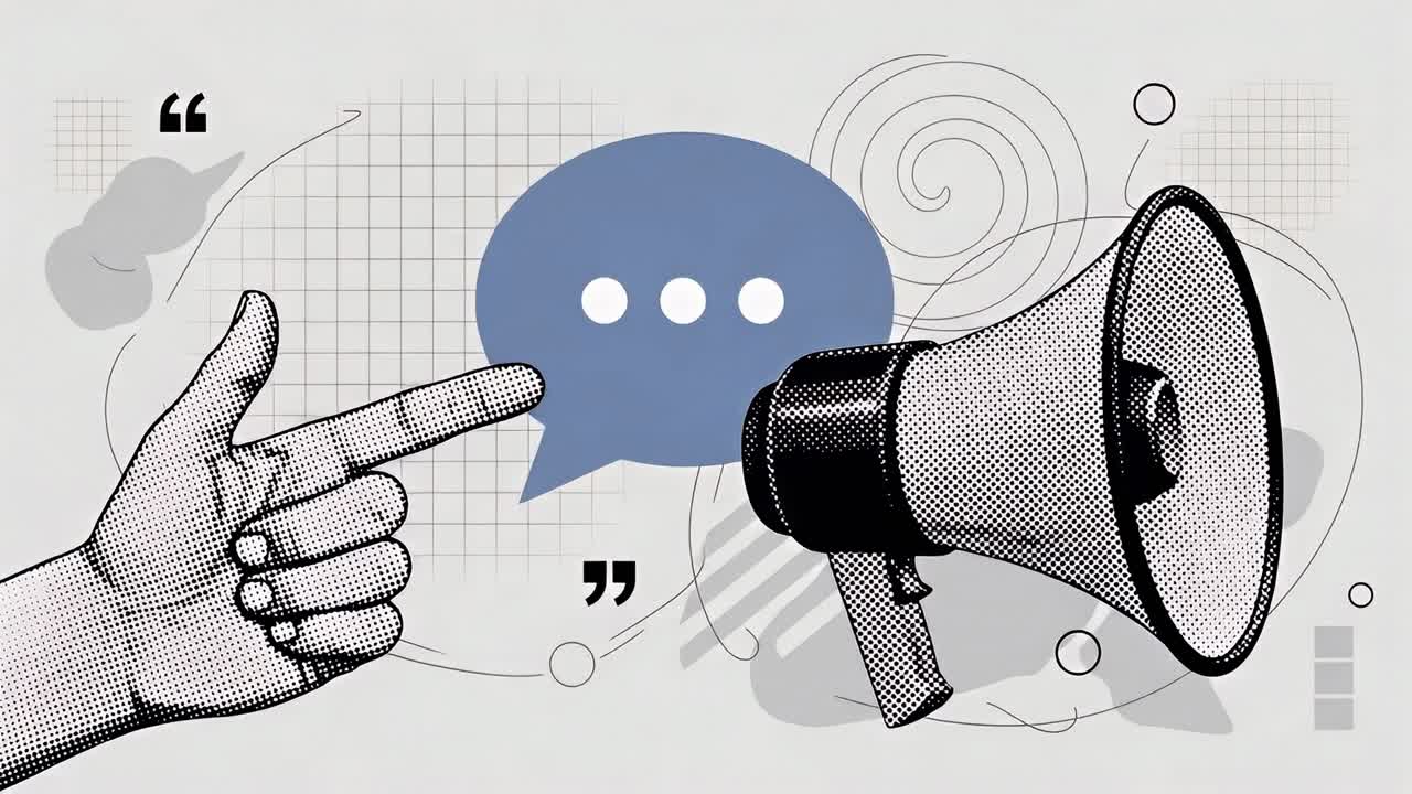Communication and Announcement Concept Illustration