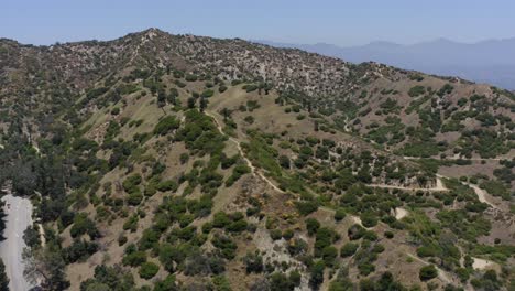 Aerial-over-mountains-in-Los-Angeles