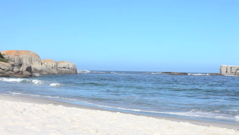 waves breaking at beach