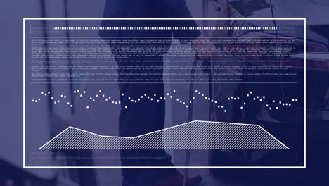 Animation-of-financial-data-processing-over-caucasian-man-charging-electric-car