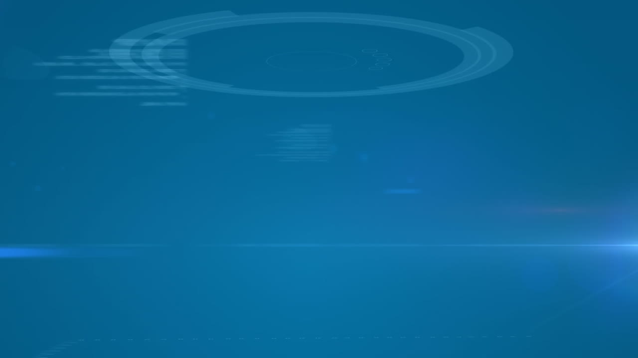 파란색 배경에서 dna 줄이 회전, 분자의 떠다니기 및 데이터 처리의 애니메이션