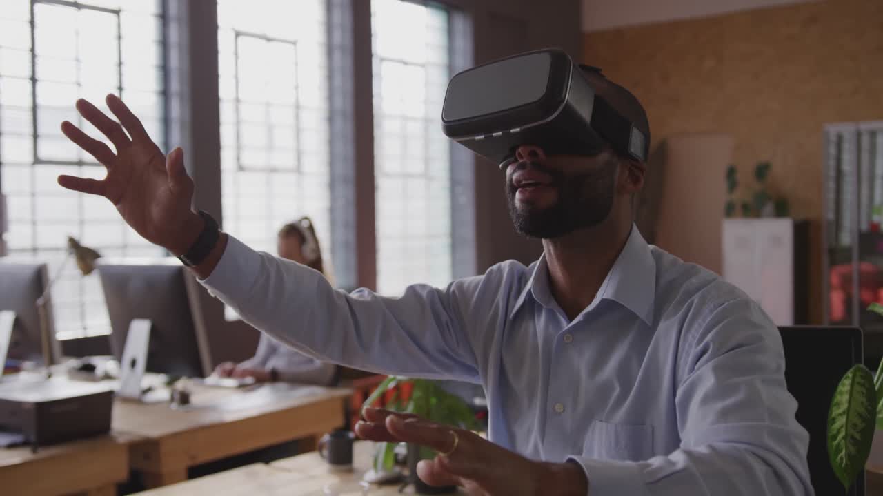 Young creative professionals working in a modern office