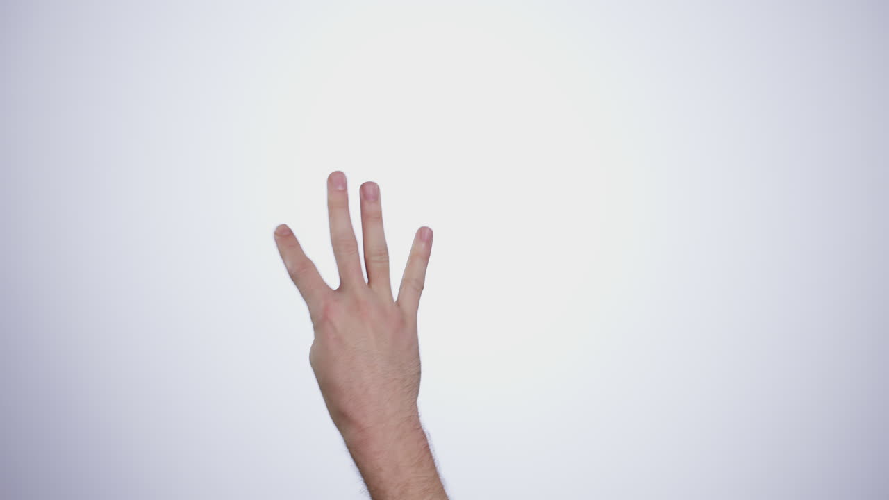 손, 카운팅 및 모델과 함께 스튜디오에 있는 사람