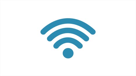 wi fi icon on white background. digital technology. motion