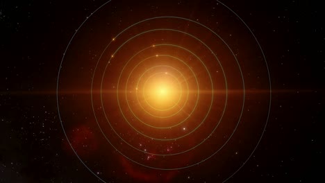 Schema-Des-Sonnensystems,-Ansicht-Von-Oben