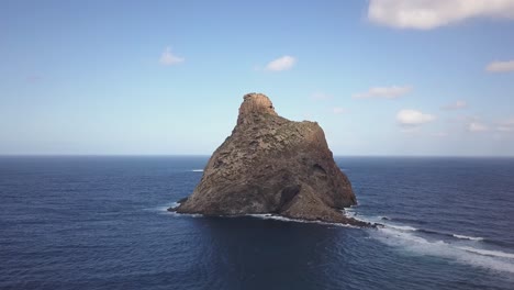 aerial footage of the roque de tierra in tenerife