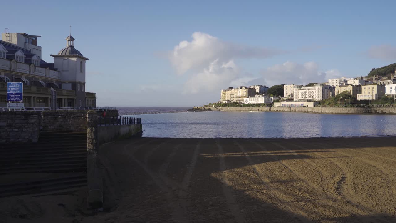 Coastal Town Beach Scene