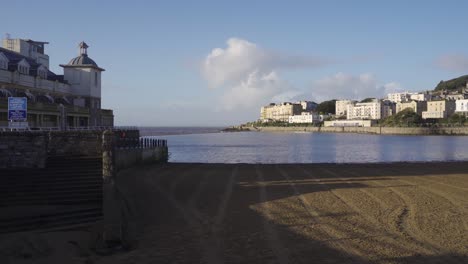 coastal town beach scene