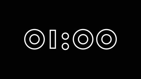 One Minute Countdown On Variex 2 Typography In Black And White