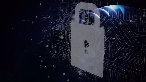 cambiando los alfabetos la estructura del adn y el icono del candado de seguridad y las conexiones del microprocesador