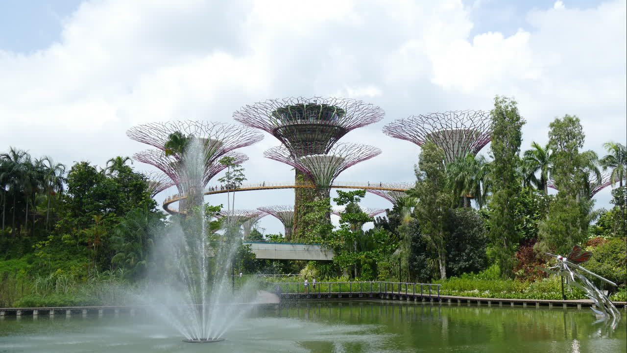 Boschetto di alberi a Gardens by the Bay, Singapore.