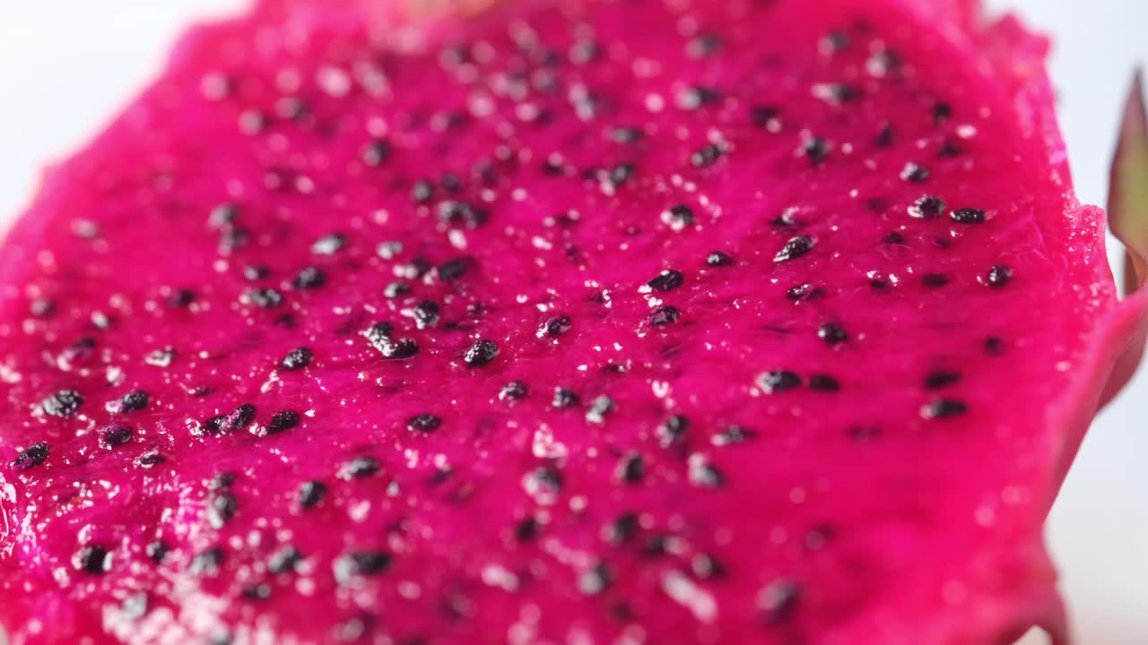 primer plano de la sección de la fruta del dragón