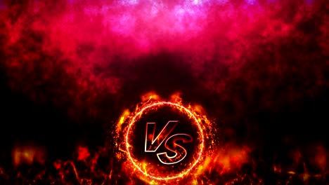 versus fight background, vs on fire, loop animation,