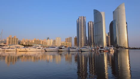 busan marina with yachts, south korea