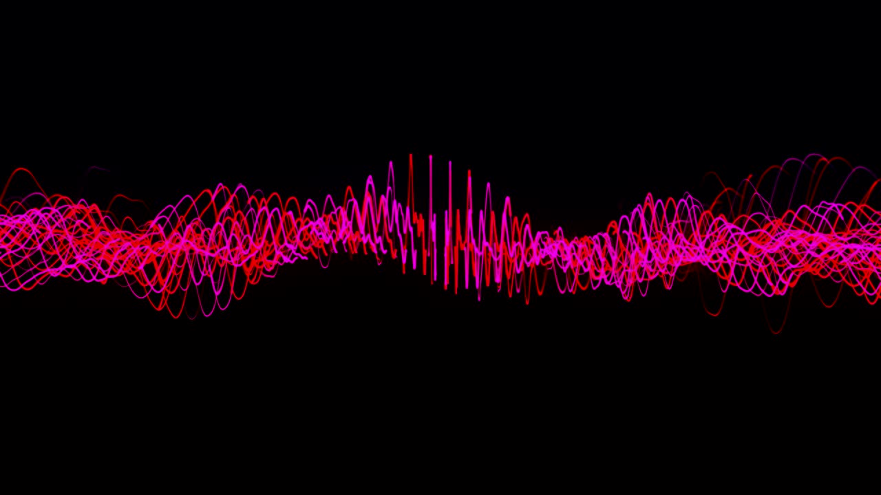 Abstract Pink and Red Wave Forms