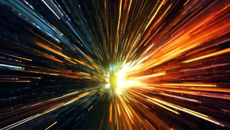 traveling through hyperspace in streaks of light