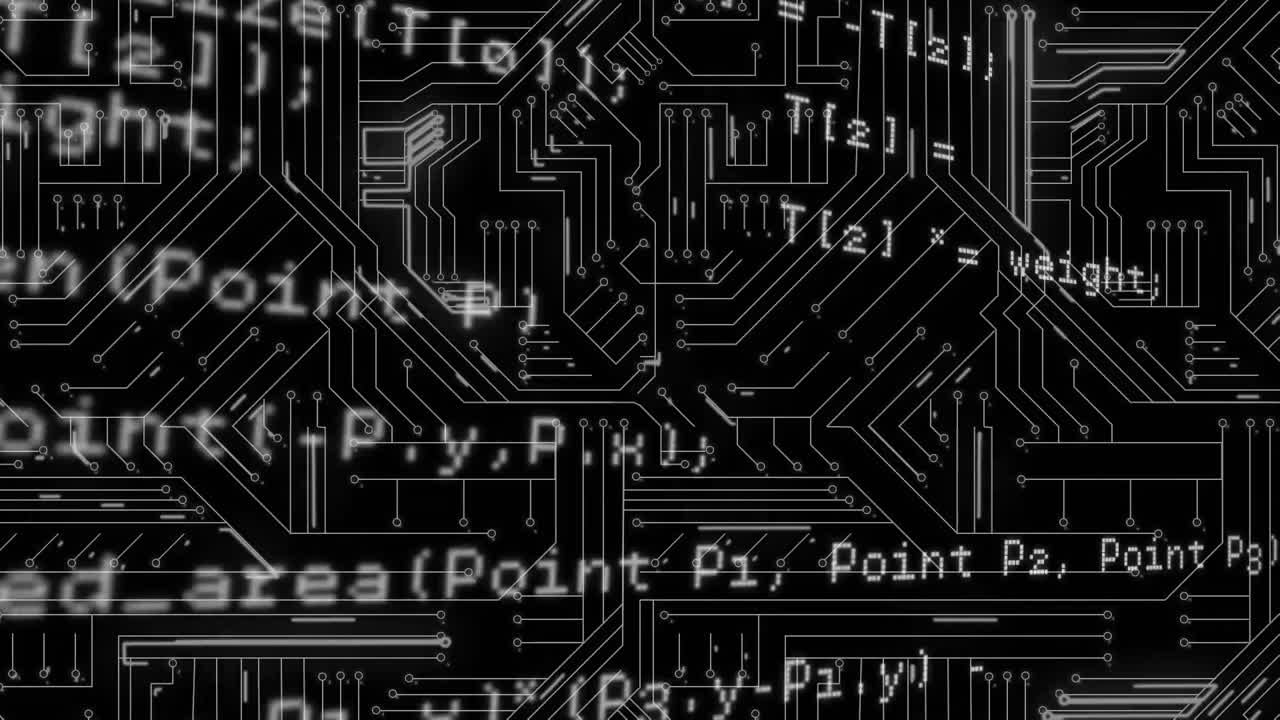 Data on black circuit board